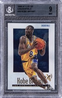 1996-97 E-X2000 "Credentials" #30 Kobe Bryant Rookie Card (#442/499) – BGS MINT 9